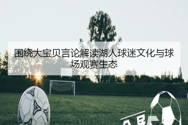 围绕大宝贝言论解读湖人球迷文化与球场观赛生态（leyu）